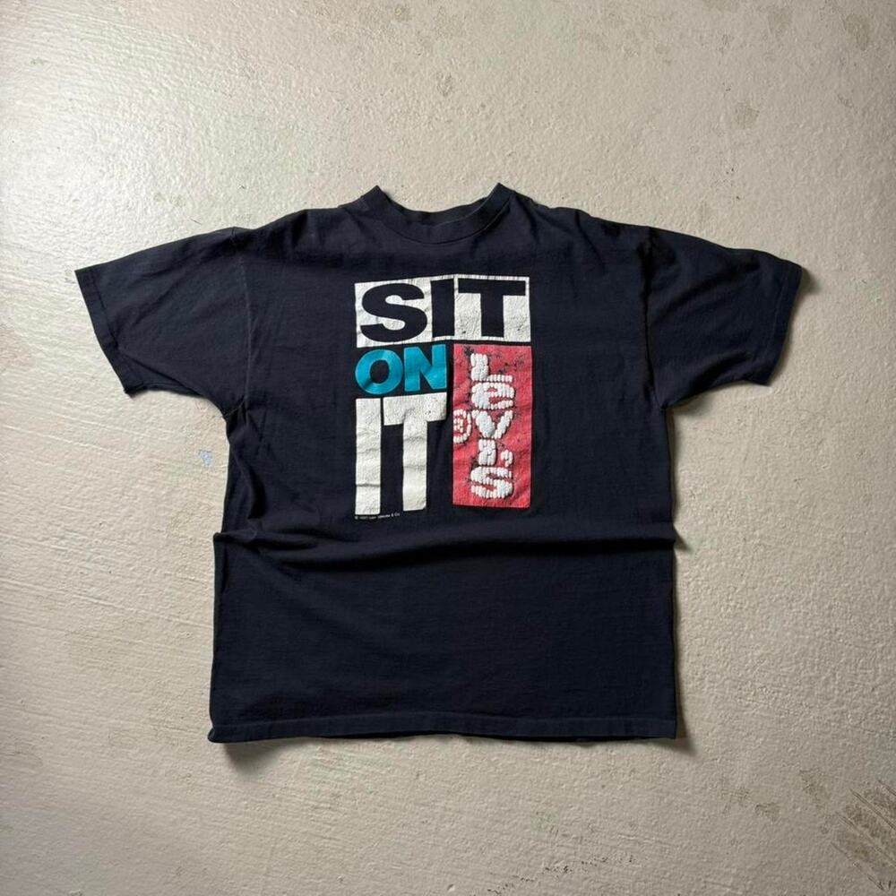 Vintage 1990 Levi’s Red Tab Sit On It Promo Men's XL Tee